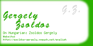 gergely zsoldos business card
